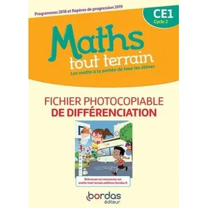 Bordas Maths Tout Terrain Ce1 Cycle 2 - Fichier Photocopiable De Différenciation pas cher