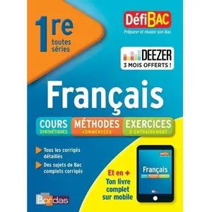 Bordas FranÃ§ais Ãcrit Et Oral 1re Bac Toutes SÃ©ries pas cher