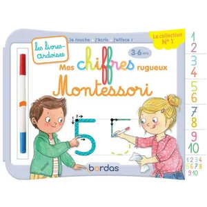 ISBN Bordas Mes Chiffres Rugueux Montessori - Avec 1 Feutre Effaçable 2 Couleurs pas cher