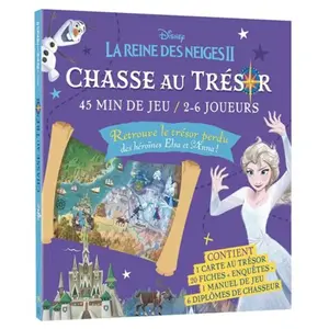 Hachette Disney Chasse Au Trésor La Reine Des Neiges Ii - Avec 1 Carte Au Trésor, 20 Fiches "Enquêtes", 1 Manuel De Jeu Et 6 Diplômes De Chasseurs pas cher