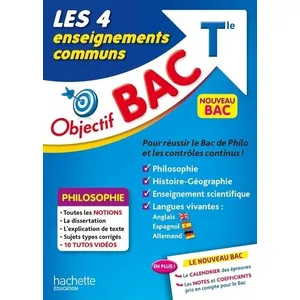 Comparateur de prix : Hachette Education Les 4 Enseignements Communs Tle