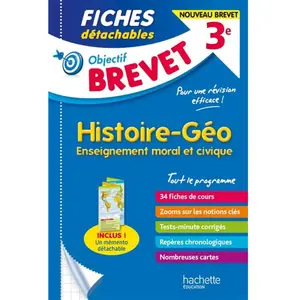 Hachette Education Histoire-Géo-Enseignement moral et civique 3e: Fiches détachables
