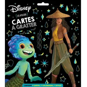 Hachette Disney Cartes À Gratter Luca Et Raya - Les Ateliers pas cher