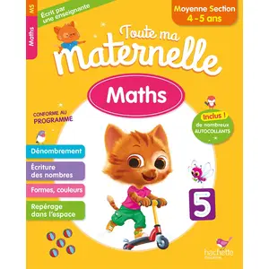 Hachette Education Cahier d'exercices Toute ma maternelle Maths Moyenne Section - Hatier - Manuscrite - ISBN 978-2401053016 pas cher
