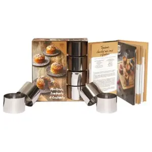Hachette Pratique Moelleux, fondants et coulants Nestlé dessert: Avec 4 cercles à pâtisserie en métal pas cher