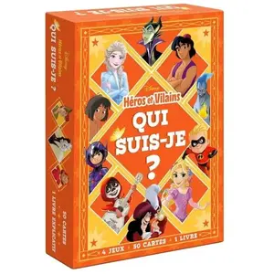 Disney - "Qui Suis-Je ?" - Boîte De Jeu De Cartes - Spécial Héros Et Vilains pas cher