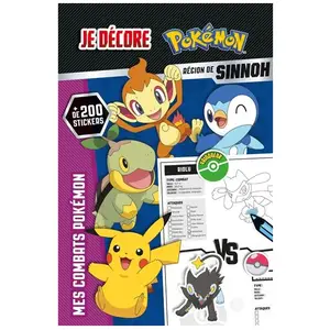 Hachette Jeunesse Je Décore Pokémon, Région De Sinnoh - Avec + De 200 Stickers pas cher