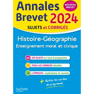 ISBN Hachette Education Histoire-Géographie, Enseignement moral et civique 3e pas cher