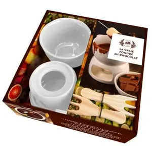 Hachette Pratique Coffret Fondue au chocolat en céramique pas cher