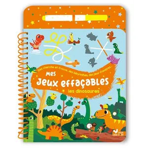 Mes Jeux Effaçables Les Dinosaures - Avec 1 Feutre Effaçable