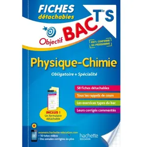 Hachette Education Fiches Détachables Physique-Chimie Tle S pas cher