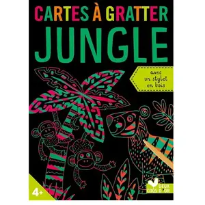 Deux Coqs D'or Cartes À Gratter Jungle - Avec Un Stylet En Bois pas cher