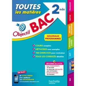 ISBN Hachette Education Toutes les matières 2de pas cher