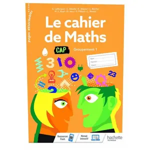 Comparateur de prix : Hachette Education Le Cahier De Maths Cap - Groupement 1