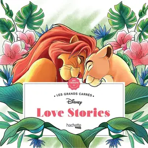 Hachette Heroes Les grand carrés Love stories: 45 coloriages anti-stress