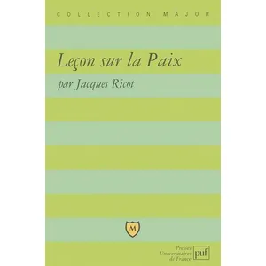 Puf Leçon sur la Paix pas cher