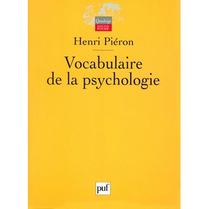 ISBN Puf Vocabulaire De La Psychologie pas cher