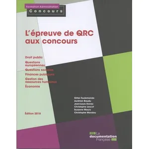 Documentation Francaise L'épreuve De Qrc Aux Concours pas cher
