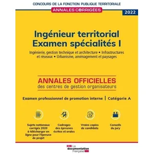 Documentation Francaise Ingénieur Territorial Examen Spécialités - Volume 1, Ingénierie, Gestion Technique Et Architecture, Infrastructures Et Réseaux, Urbanisme, Aménagement Et Paysages - Examen Professionnel De... pas cher