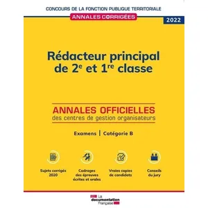 Comparateur de prix : Documentation Francaise Rédacteur Principal De 2e Et 1re Classe - Examens D'avancement De Grade Et De Promotion Interne, Catégorie B