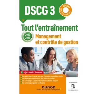 Dunod Management Et Contrôle De Gestion Dscg 3 - Tout L'entraînement pas cher