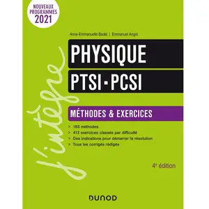 Comparateur de prix : Dunod Physique Ptsi-Pcsi - Méthodes & Exercices
