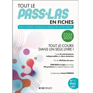 Ediscience Tout le PASS & LAS en fiches: Tout le tronc commun du parcours accès santé pas cher