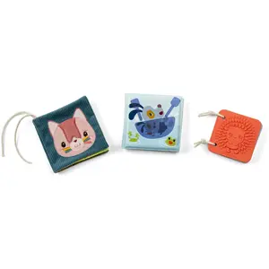 Lilliputiens Set de naissance 3 livres sensoriels Jardin pas cher