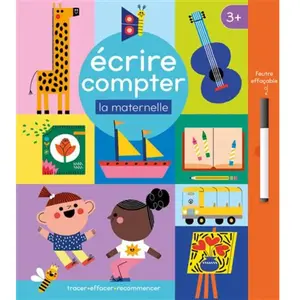1 2 3 Soleil Ecrire, compter la maternelle: Avec 1 feutre effaçable pas cher