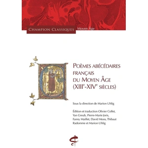 Honore Champion Eds Poèmes Abécédaires Français Du Moyen Age (Xiiie-Xive Siècles) pas cher
