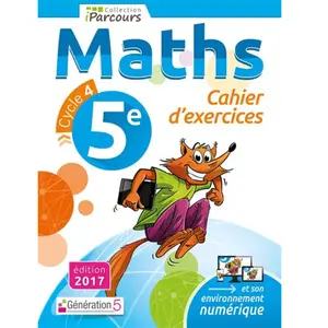 Generation 5 Eds Maths 5e Cycle 4 Iparcours - Cahier D'exercices pas cher