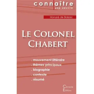 Du Cenacle Editions Le Colonel Chabert - Fiche De Lecture pas cher