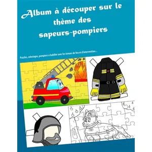 Album À Découper Sur Le Thème Des Sapeurs-Pompiers pas cher