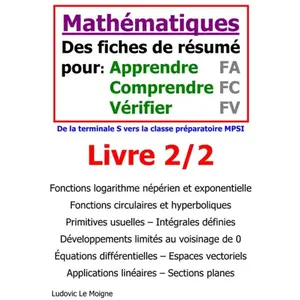 Books on Demand Mathématiques Terminale S Vers Mpsi - Livre 2/2 pas cher
