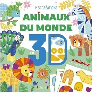 Mes Créations - Animaux Du Monde En 3d - 5 Animaux À Monter Et À Décor... pas cher