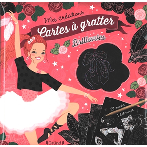 Grund Cartes à gratter brillantes : Danse Pochette avec 8 cartes à gratter (dont 4 argentées) À partir de 6 ans pas cher