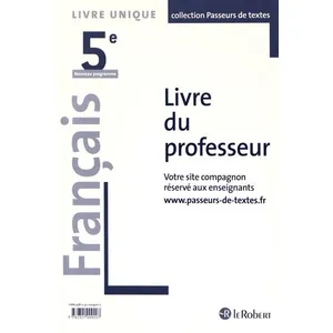 Le Robert Français 5e - Livre Du Professeur pas cher