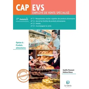 Le Genie Editeur Cap Evs 1re Année - Option A : Produits Alimentaires pas cher