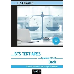 Comparateur de prix : Genie Des Glaciers Droit E3-U31 (Partie Juridique) Bts Tertiaires - 10 Sujets Officiels Et Leurs Corrigés Commentés