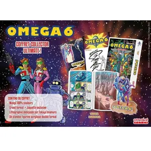 Omaké Books OMEGA 6: Avec une lithographie dédicacée par l'auteur et un standee figurine acrylique double format pas cher