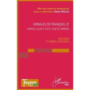 L'harmattan Annales de Français 9e pas cher