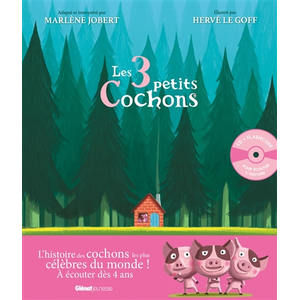 Glénat jeunesse Les 3 petits cochons: Livre CD Marlène Jobert pas cher