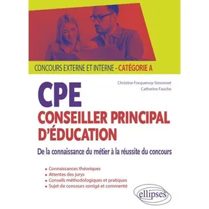 Ellipses CPE - Conseiller principal d'éducation - De la connaissance d... pas cher