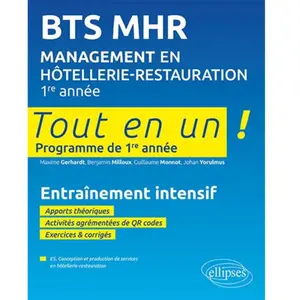 Ellipses Management En Hôtellerie-Restauration Bts 1re Année pas cher