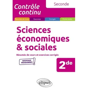 Ellipses Sciences Économiques Et Sociales 2de pas cher