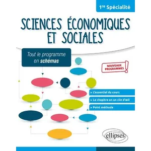 Ellipses Sciences Économiques Et Sociales 1re Spécialité pas cher