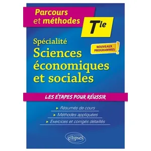 Ellipses Sciences Économiques Et Sociales Tle pas cher
