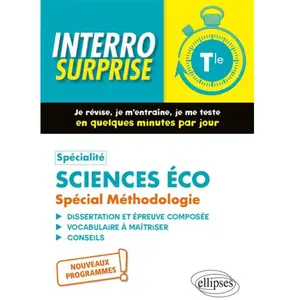 Ellipses Spécialité Sciences Éco Tle - Spécial Méthodologie pas cher