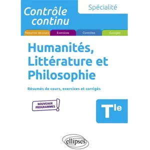 Ellipses Spécialité Humanités, Littérature et Philosophie - Terminale ... pas cher