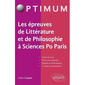 Ellipses Les Épreuves De Littérature Et De Philosophie À Sciences Po Paris pas cher